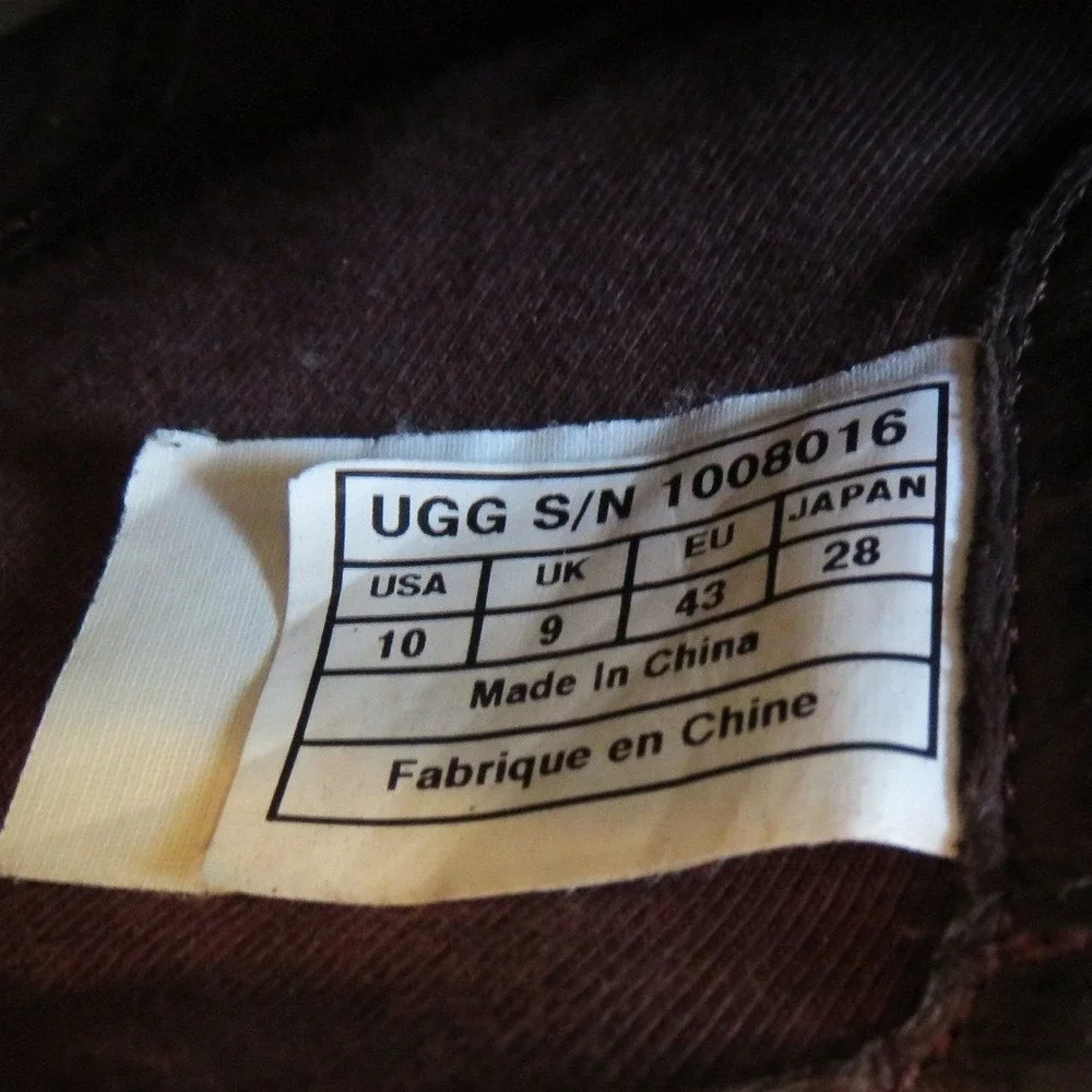 UGG Harvin Treadlite‎ Mens Burgundy Leather Chukka Boots Size 10